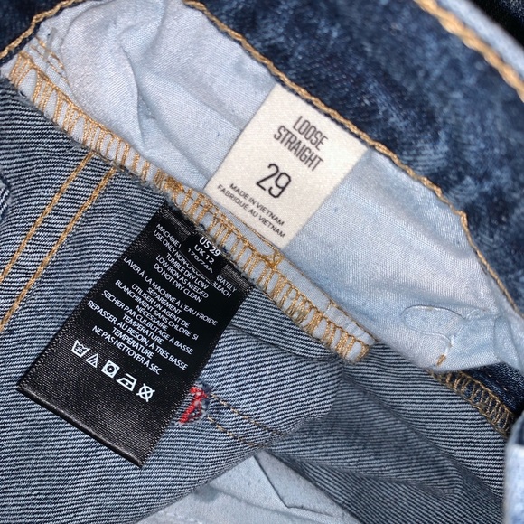 Urban Outfitters BDG Loose Straight Jeans Size 29 Blue Denim Ripped Distress - Picture 4 of 6